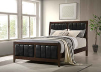 Carlton Wood Queen Panel Bed Cappuccino