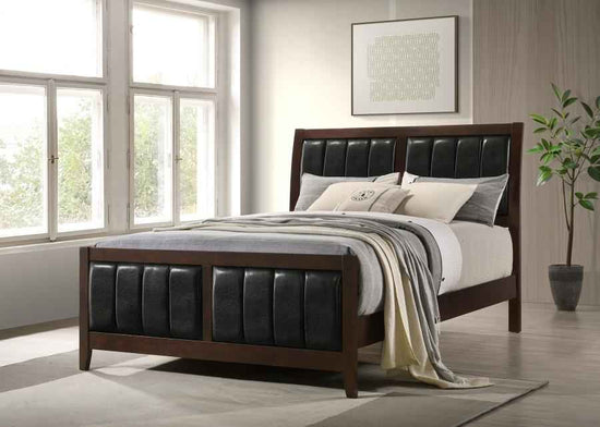 Carlton Wood Queen Panel Bed Cappuccino