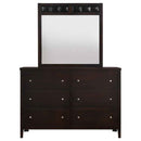 Carlton 6-drawer Dresser with Mirror Cappuccino