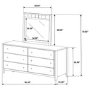 Carlton 6-drawer Dresser with Mirror Cappuccino