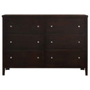 Carlton 6-drawer Dresser Cappuccino