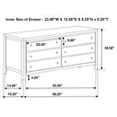 Carlton 6-drawer Dresser Cappuccino