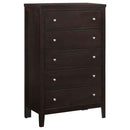 Carlton 5-drawer Bedroom Chest Cappuccino