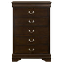 Louis Philippe 5-piece Eastern King Bedroom Set Cappuccino