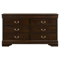 Louis Philippe 6-drawer Dresser Cappuccino