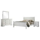 Louis Philippe 4-piece Full Bedroom Set White