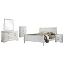 Louis Philippe 5-piece Full Bedroom Set White