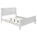 Louis Philippe 47-inch Full Sleigh Panel Bed White