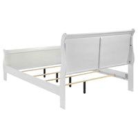 Louis Philippe 47-inch Eastern King Sleigh Panel Bed White