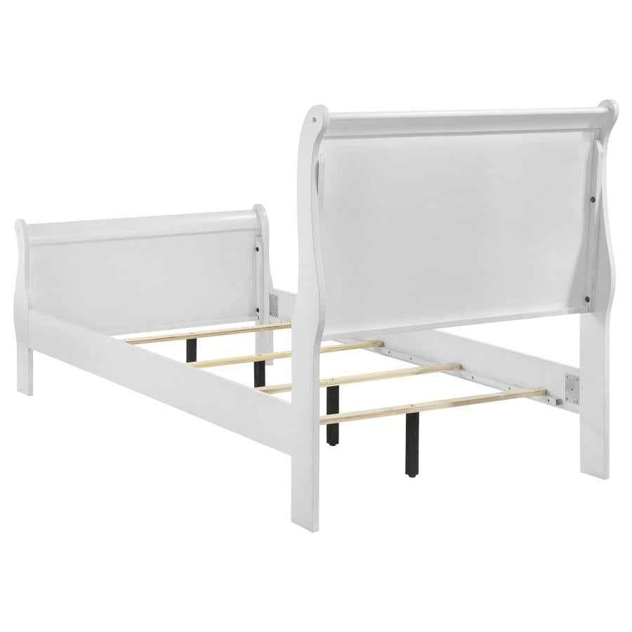 Louis Philippe 5-piece Twin Bedroom Set White