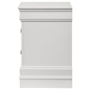 Louis Philippe 2-drawer Nightstand Bedside Table White