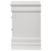 Louis Philippe 2-drawer Nightstand Bedside Table White