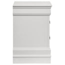 Louis Philippe 2-drawer Nightstand Bedside Table White