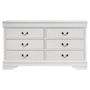 Louis Philippe 6-drawer Dresser White