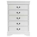 Louis Philippe 5-drawer Bedroom Chest White