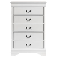 Louis Philippe 5-drawer Bedroom Chest White