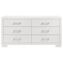 Jessica 4-piece Eastern King LED Bedroom Set Snow White