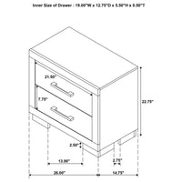Jessica 4-piece Eastern King LED Bedroom Set Snow White