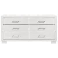 Jessica 5-piece Eastern King LED Bedroom Set Snow White
