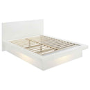 Jessica 4-piece Queen LED Bedroom Set Snow White