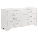 Jessica 6-piece Queen LED Bedroom Set Snow White