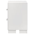 Jessica 2-drawer Nightstand Snow White