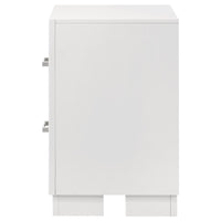 Jessica 2-drawer Nightstand Snow White