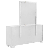 Jessica 6-drawer Dresser with Mirror Snow White