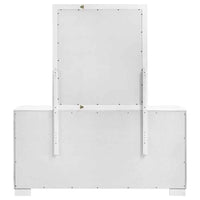 Jessica 6-drawer Dresser with Mirror Snow White