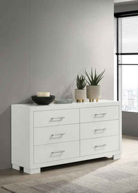 Jessica 6-drawer Dresser Snow White