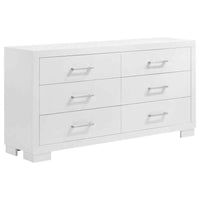 Jessica 6-drawer Dresser Snow White