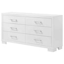 Jessica 6-drawer Dresser Snow White