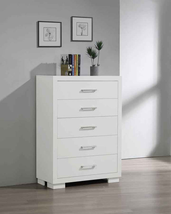Jessica 5-drawer Bedroom Chest Snow White