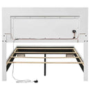 Felicity Wood Full LED Panel Bed White High Gloss