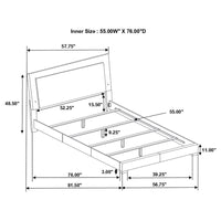 Felicity Wood Full LED Panel Bed White High Gloss