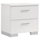 Felicity 5-piece Eastern King Bedroom Set White High Gloss