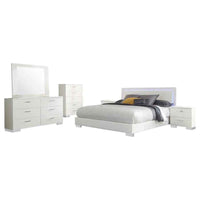 Felicity 6-piece Eastern King Bedroom Set White High Gloss