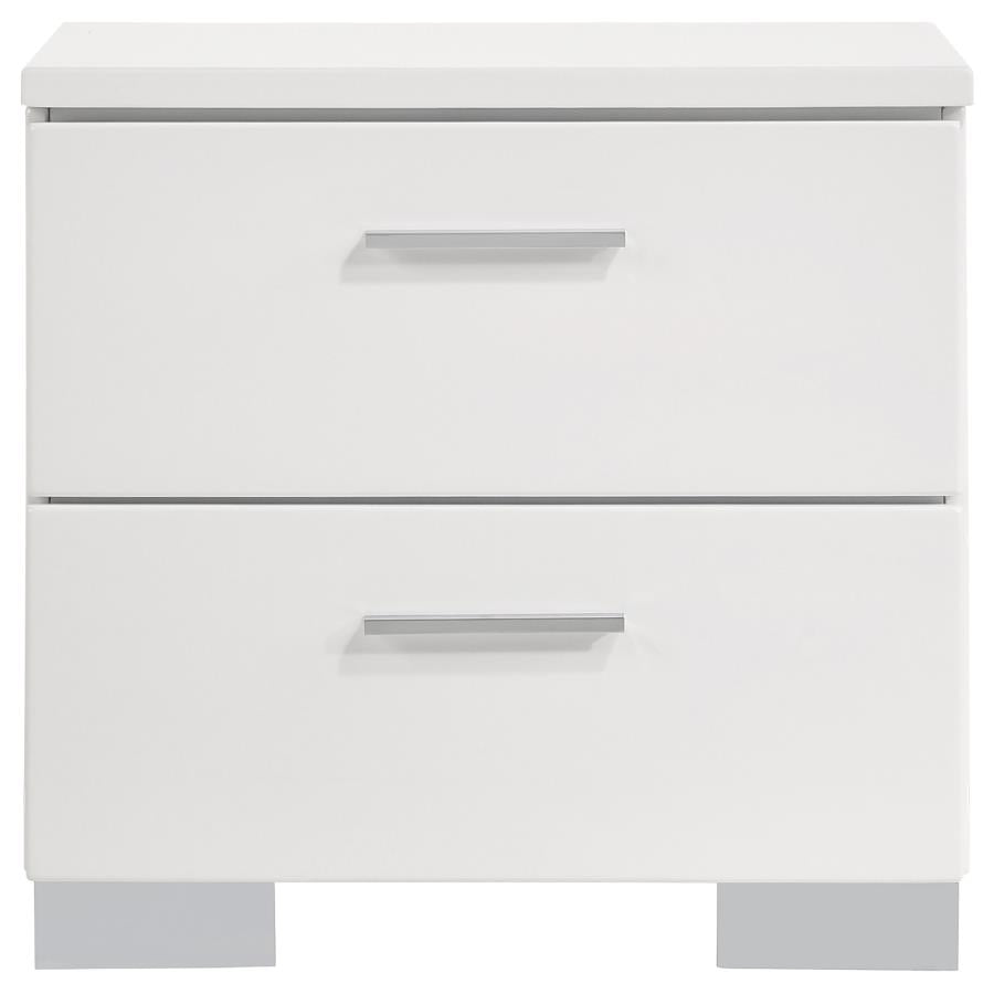 Felicity 4-piece California King Bedroom Set White Gloss