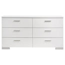 Felicity 5-piece Queen Bedroom Set White High Gloss
