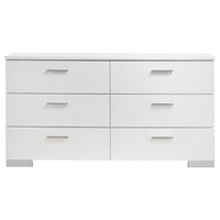Felicity 5-piece Queen Bedroom Set White High Gloss