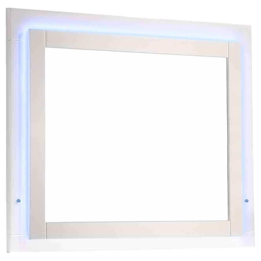 Felicity Wood LED Dresser Mirror White High Gloss
