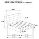 Felicity 5-piece Eastern King Platform Bedroom Set White