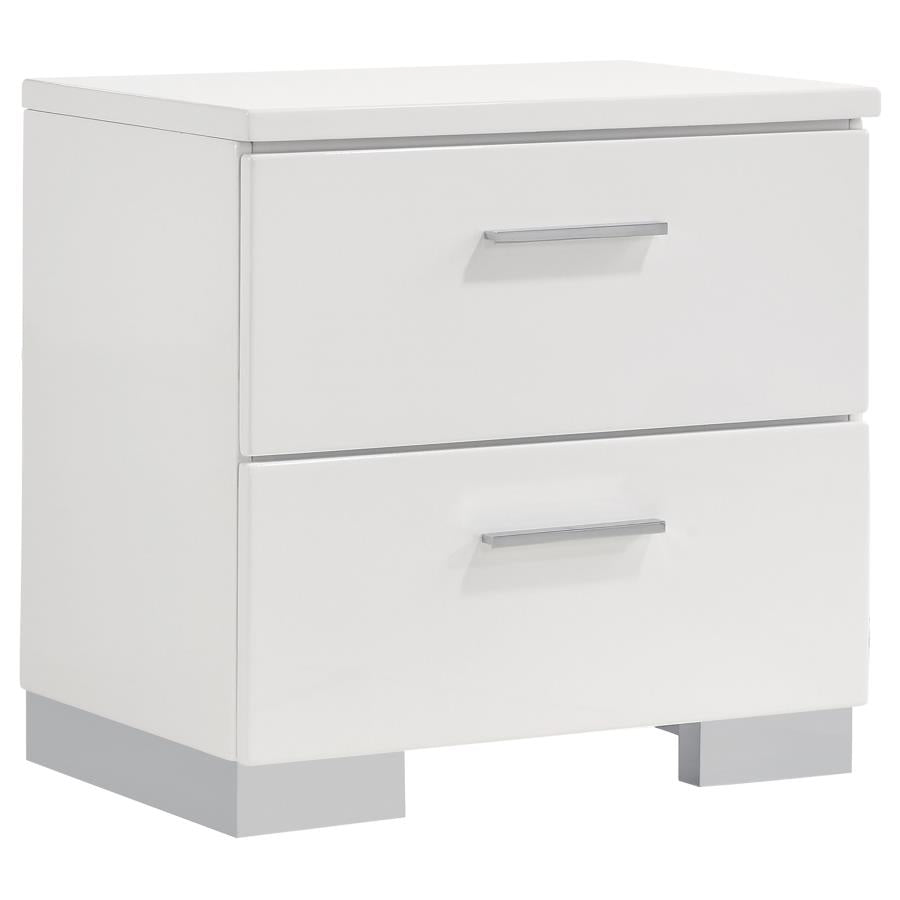 Felicity 5-piece California King Bedroom Set White High Gloss