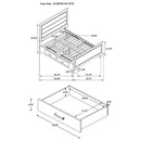 Kauffman Wood Queen Storage Panel Bed Washed Taupe