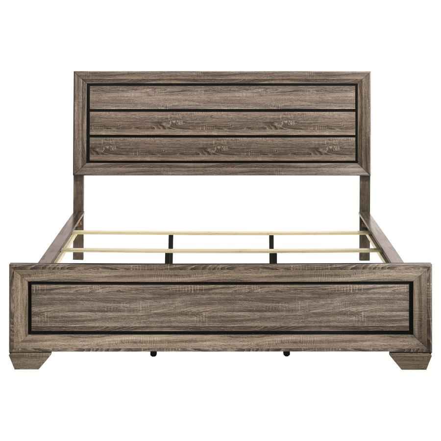 Kauffman Wood California King Panel Bed Washed Taupe