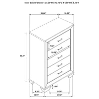 Kauffman 5-drawer Bedroom Chest Washed Taupe