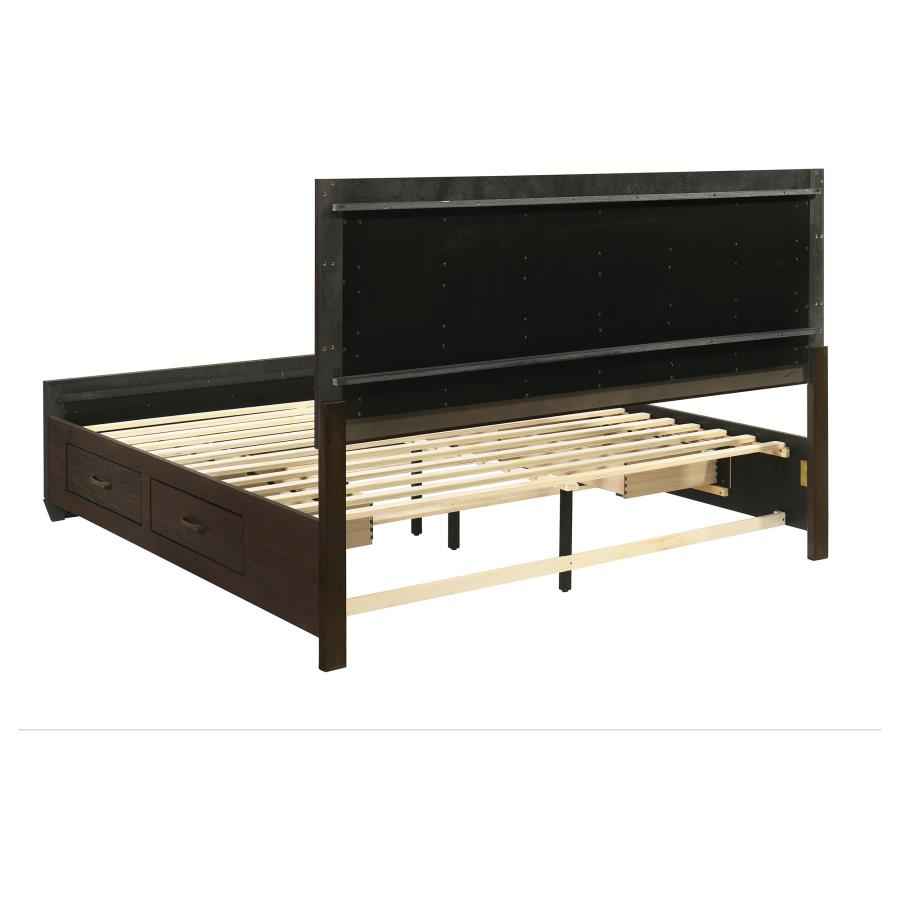 Kauffman 5-piece Eastern King Bedroom Set Dark Cocoa