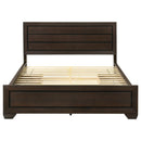 Kauffman Wood California King Storage Panel Bed Dark Cocoa