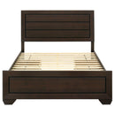 Kauffman Wood Queen Storage Panel Bed Dark Cocoa