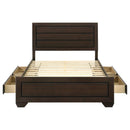 Kauffman Wood Queen Storage Panel Bed Dark Cocoa
